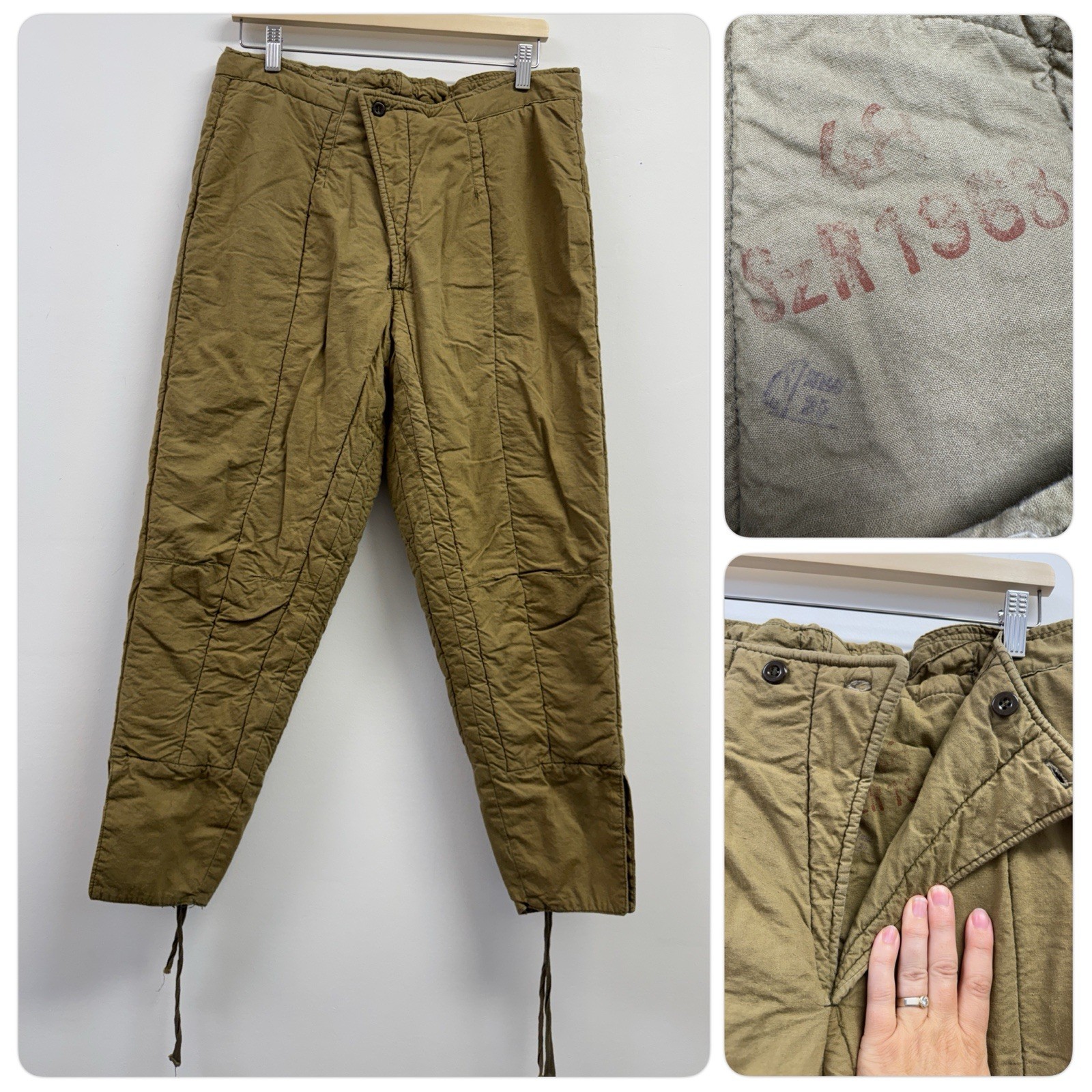 1960s Chinese Korean War Winter Padded Quilted Pants Military