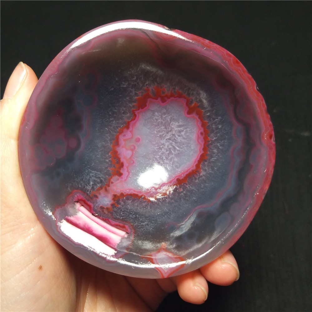 TOP 189G Agate bowl Crystal Stone Madagascar QC232