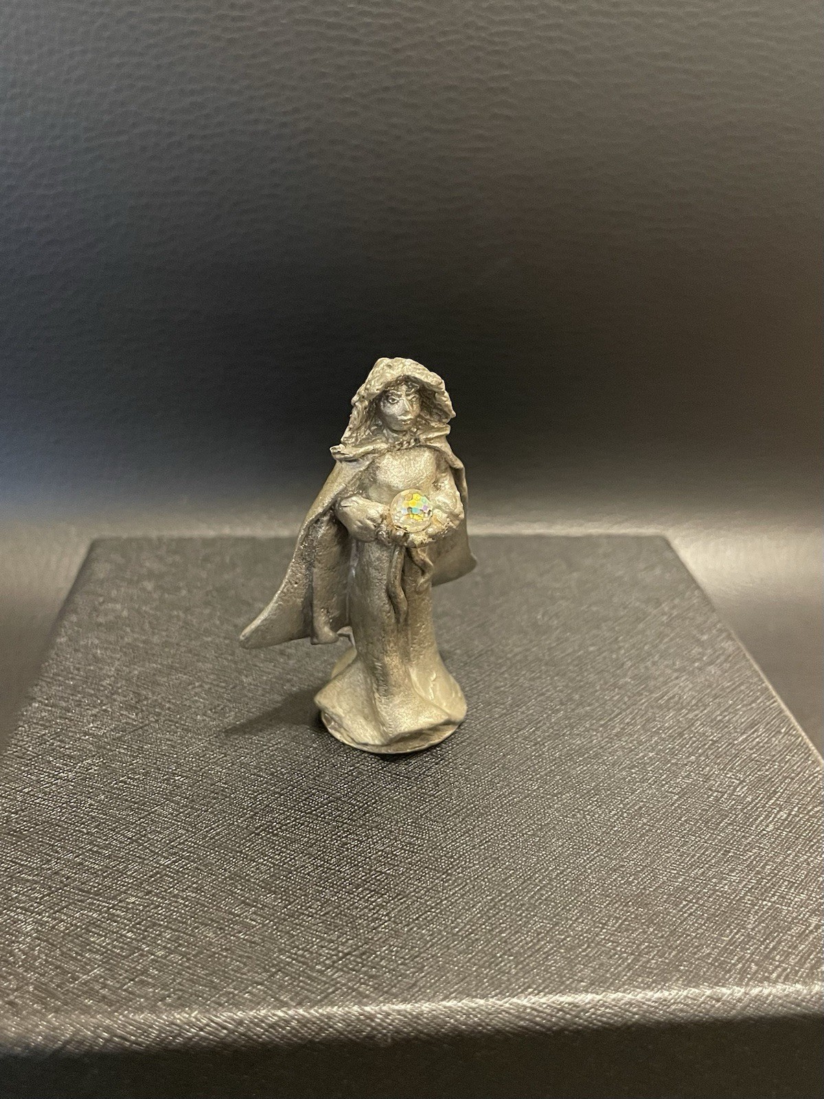 Vintage Gallo Druid Sorceress Princess w/ Crystal Ball Pewter Figurine 2 1/4” Vintage Gallo Druid Sorceress Princess w/ Crystal Ball Pewter Figurine 2 1/4”