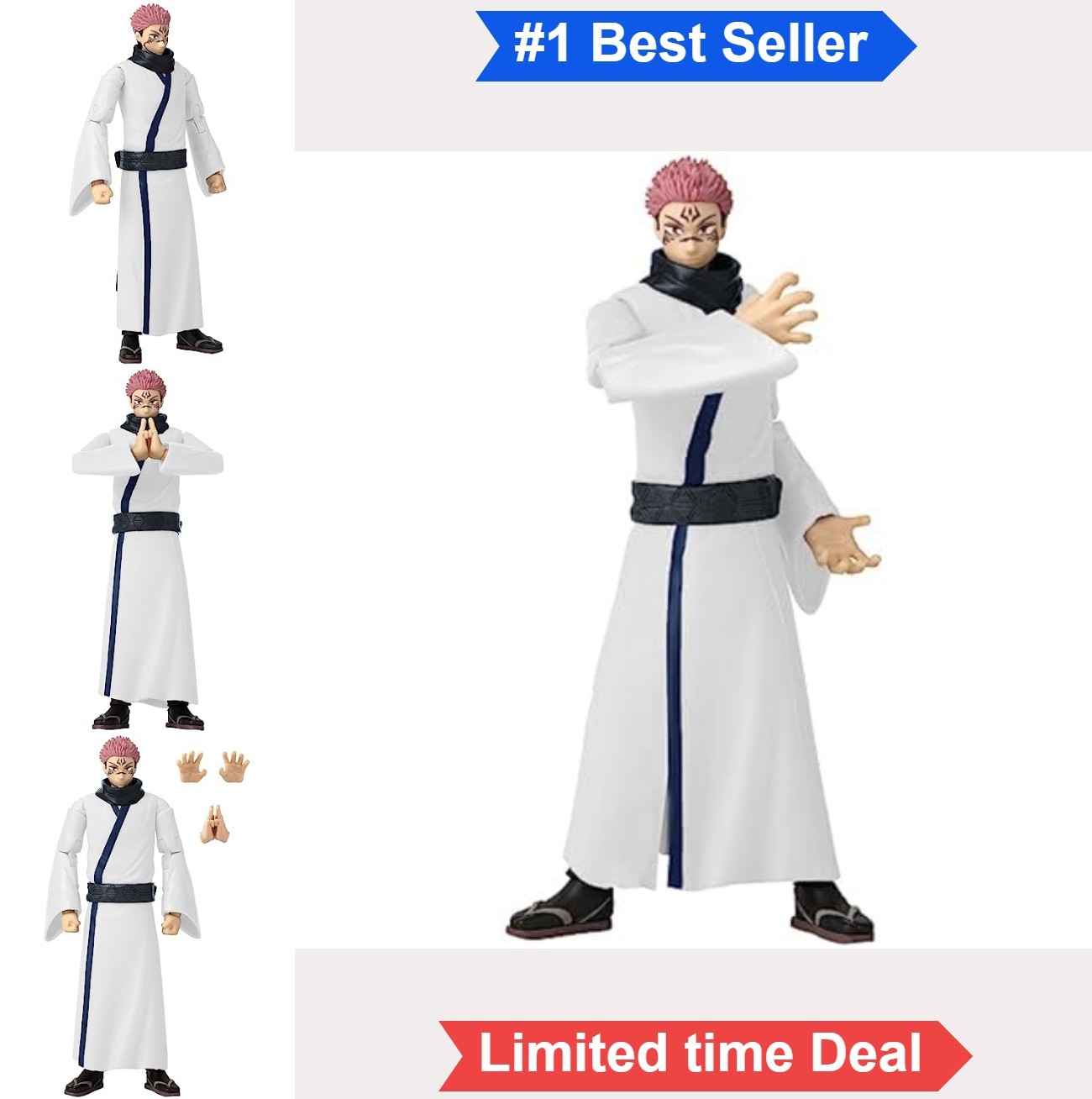 Action Figure Ryomen Sukuna Jujutsu Kaisen 6.5 Inch 20 Points Articulation