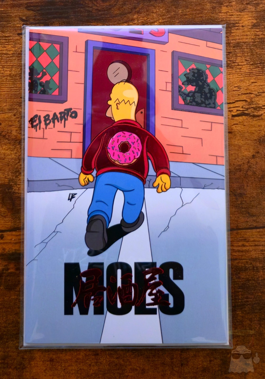 FAME: Matt Groening Gotta Go To Moe's Akira Homage Spot Foil LTD 100 w/ COA