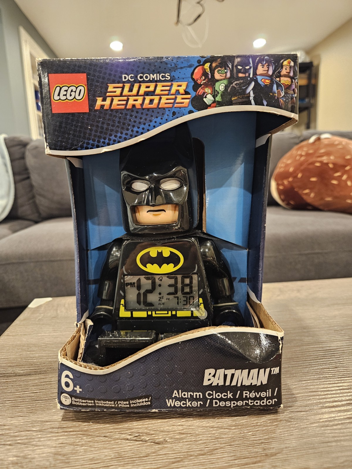 LEGO Batman DC Comics Super Heroes Digital Battery Alarm Clock Black