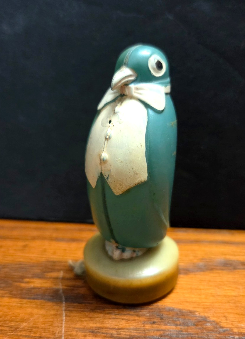 1940s Celluloid Penguin Tape Measure, Blue&White, Made In Occupied Japan-RARE