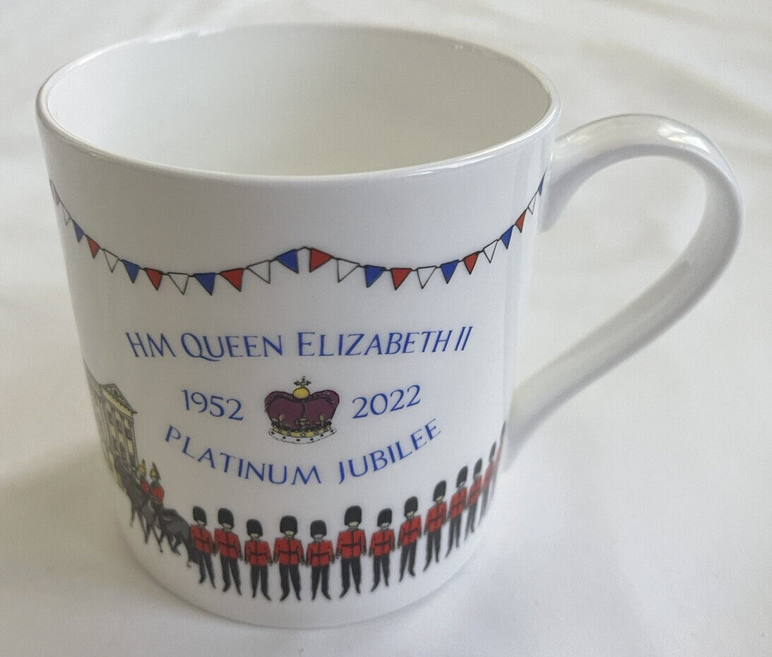Historic Royal Palaces HM Queen Elizabeth Platinum Jubilee Mug 1952 2022 QEII