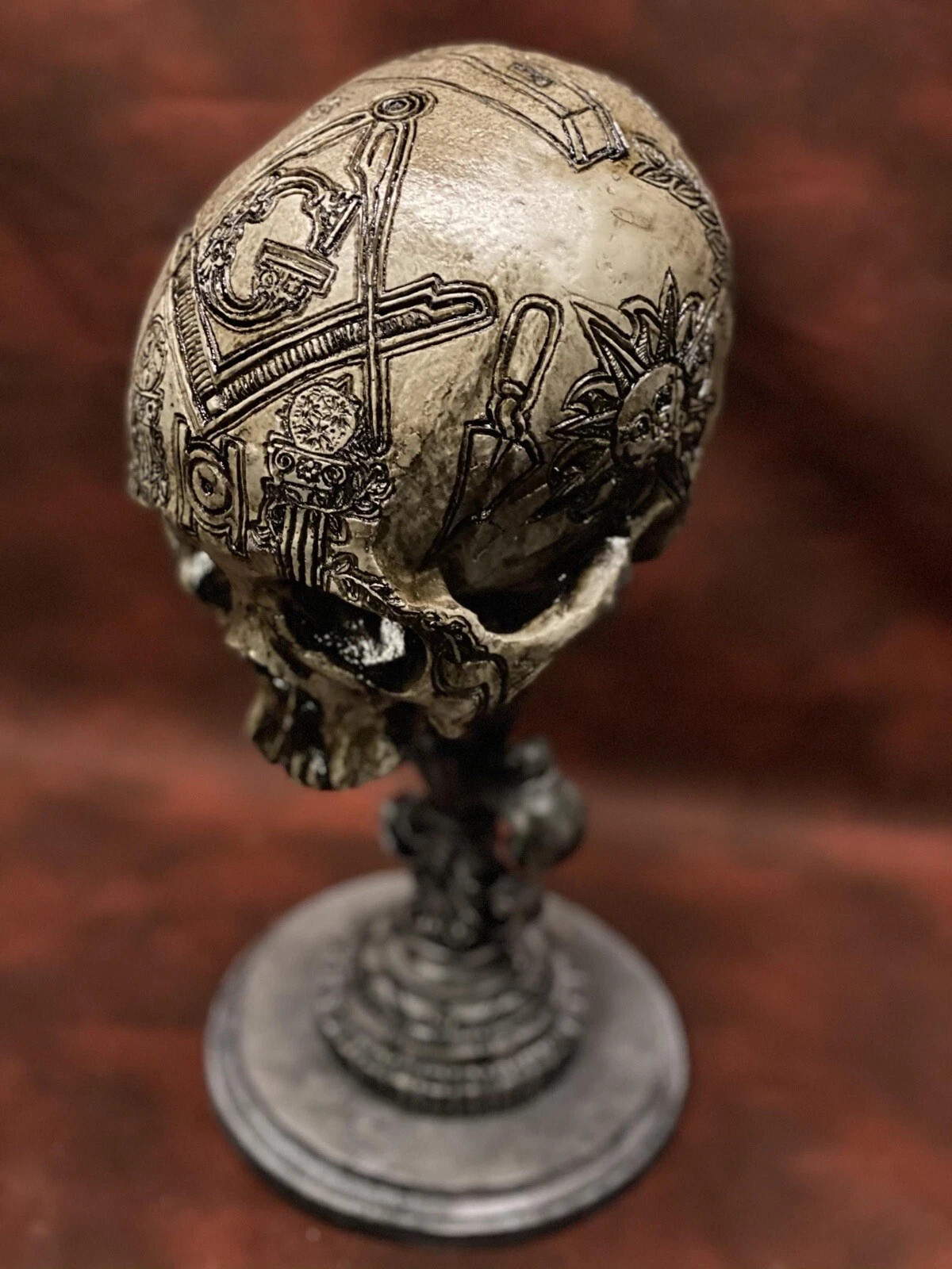 Masonic Real Human Skull REPLICA & STAND Freemason - Zane Wylie