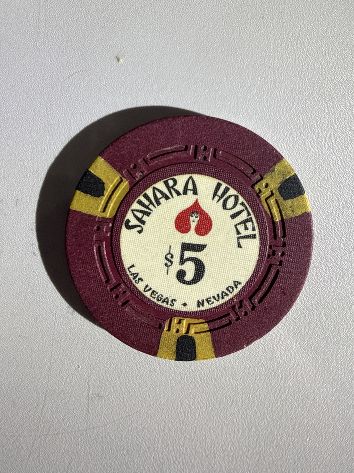 Vintage 1968 Sahara Hotel $5 Las Vegas NV