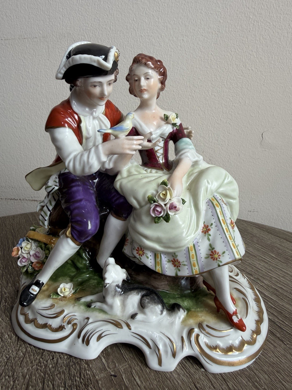Vintage Rudolf Kammer Porcelain Figure, Courting Couple Vintage Rudolf Kammer Porcelain Figure, Courting Couple
