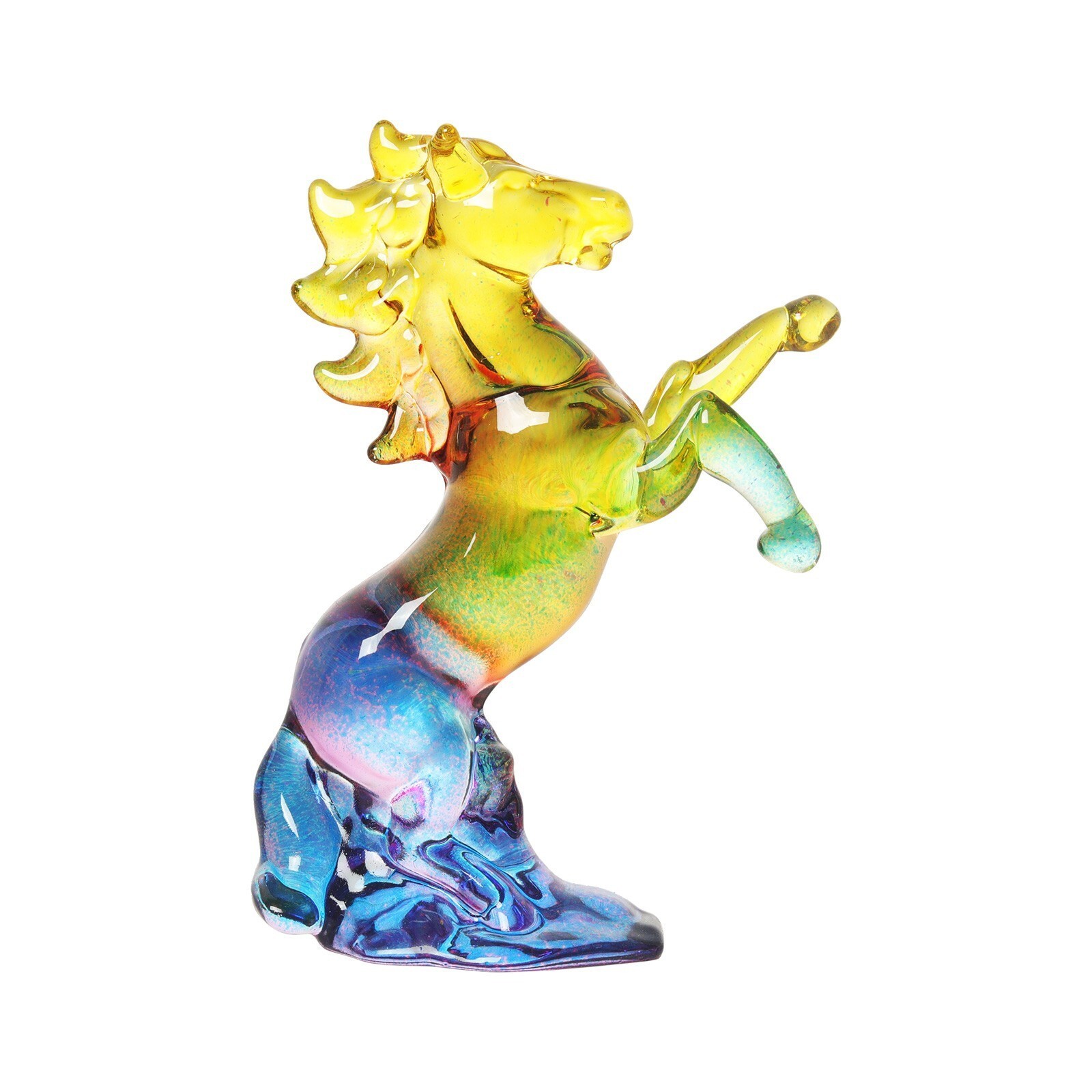 Crystal Gallant Horse Figurine Collectible Glass Horse Ornament Home Decor