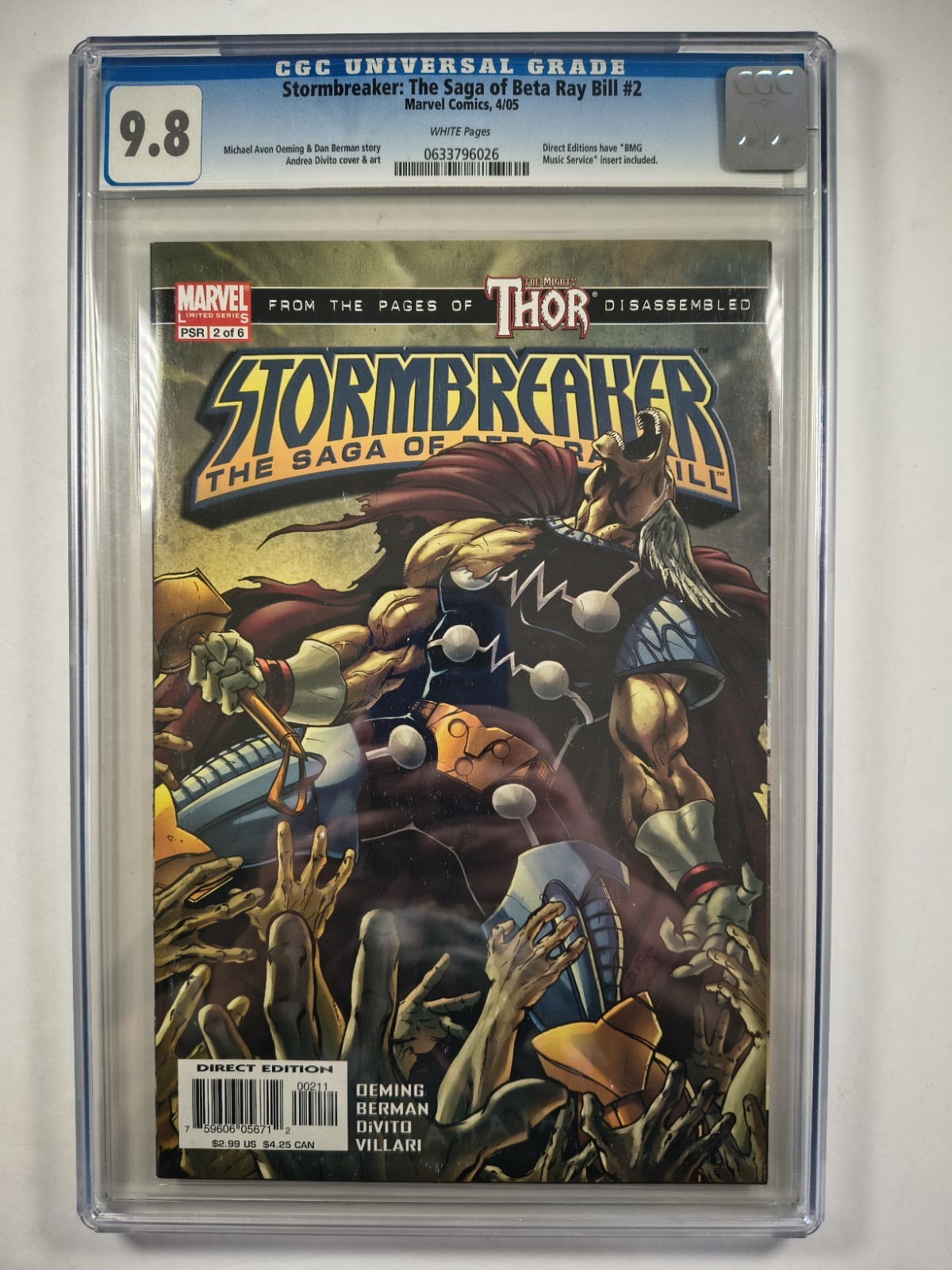 Stormbreaker: The Saga of Beta Ray Bill #2, CGC 9.8 WP, NM/M, Marvel 2005 1 of 6