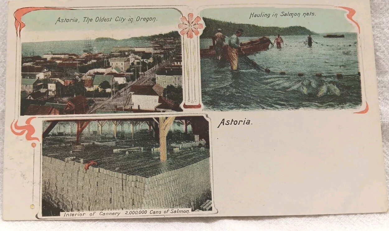 Astoria Oregon The Oldest City In Oregon 1901-1907 Unposted Postcard.