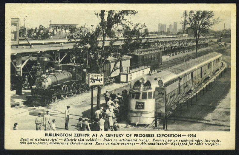 U.S. 1934 BURLINGTON ZEPHYR TRAIN BROKE WORLD RECORD
