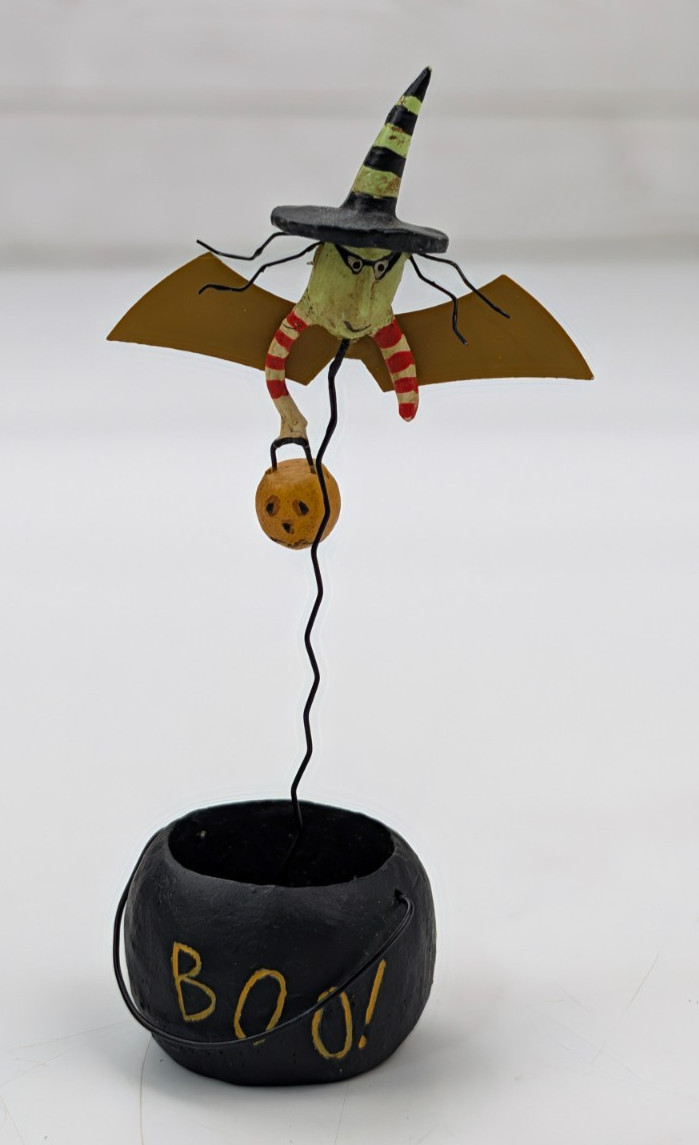 August Moon Halloween Witch Batty Pot Rare Mini 3\ August Moon Halloween Witch Batty Pot Rare Mini 3\