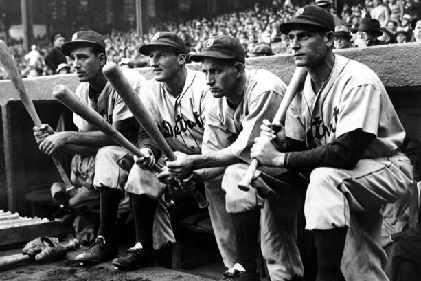 Detroit Tigers  HANK GREENBERG, CHARLIE GEHRINGER, GOOSE GOSLIN 4x6 Photo