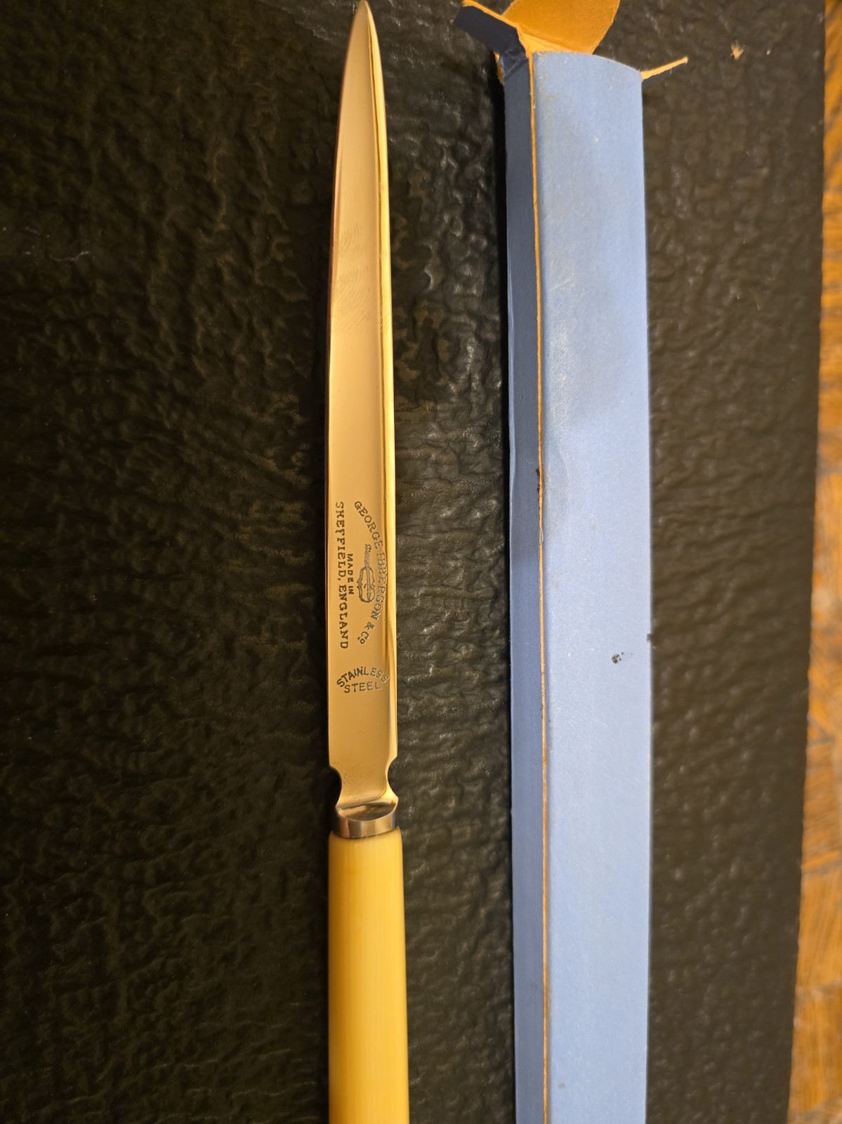 Vintage George Ibberson & Co Made In Sheffield England Letter Opener. W Box
