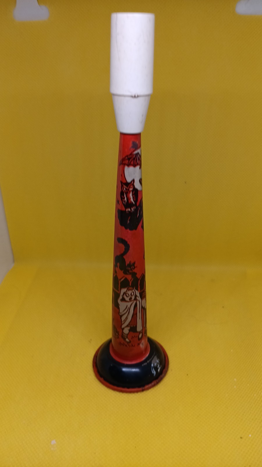 1950s Vintage Halloween Horn Noise Maker US Metal Toy