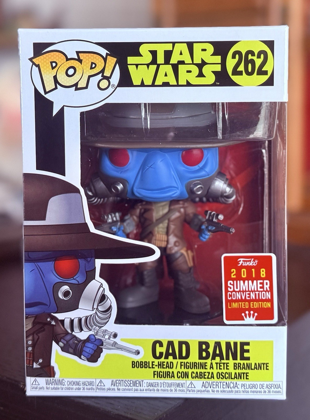 Funko POP Star Wars: CAD BANE #262 Rebels SDCC 2017 Hot Topic Exclusive