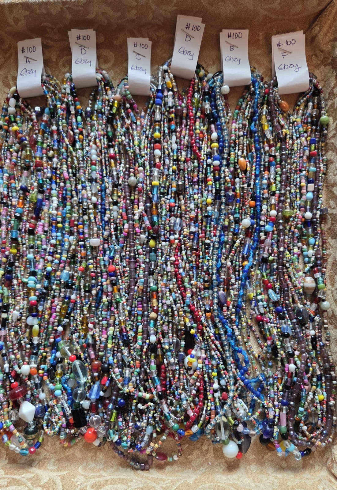 #100-From New Orleans Mardi Gras/ Parade-Glass Carnival Beads-lots of 1 dozen