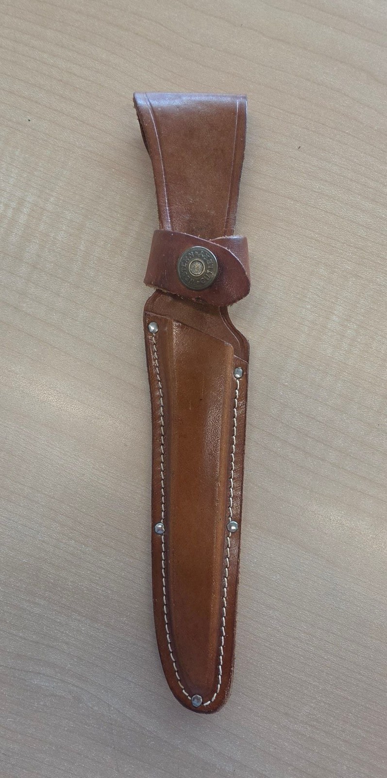 Western Cutlery Vintage Brown Leather Knife Sheath