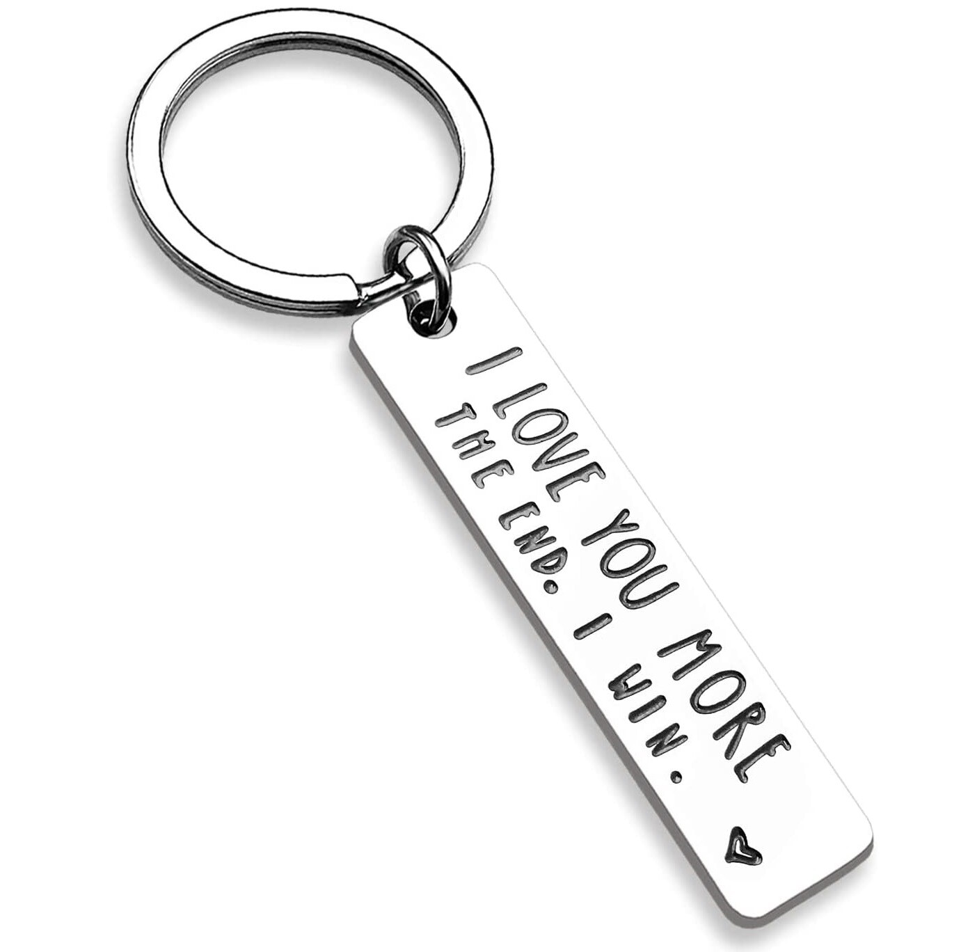 I Love You More/Most The End I Win Couples Novelty Keyring Keychain Bithday Gift