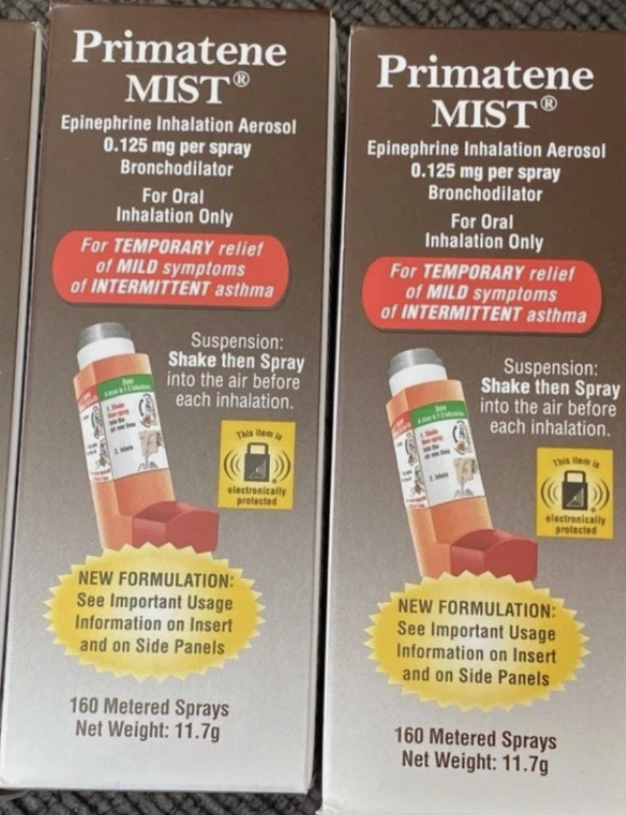 2 Pack Primatene MIST Epinephrine Inhaler EXP 08/2027+  New