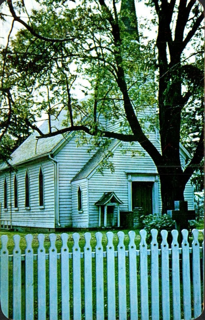 Brantford Ontario - Old Mohawk Church built 1785 - Chrome Postcard - c 1960