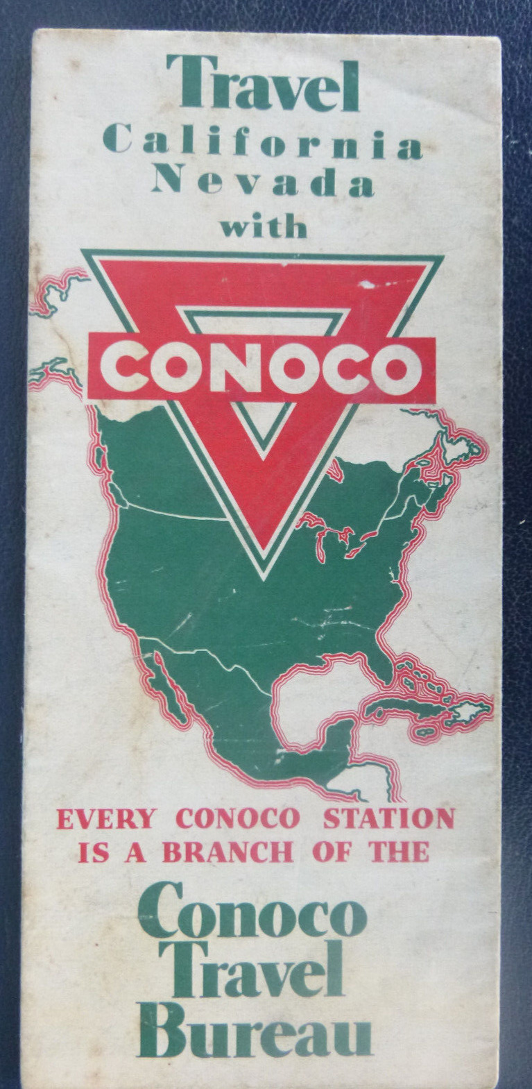 1939 California Nevada road map Conoco oil  Yosemite insert