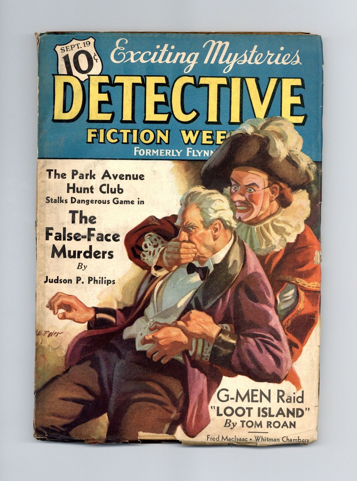Detective Fiction Weekly Pulp Sep 19 1936 Vol. 105 #2 VG- 3.5