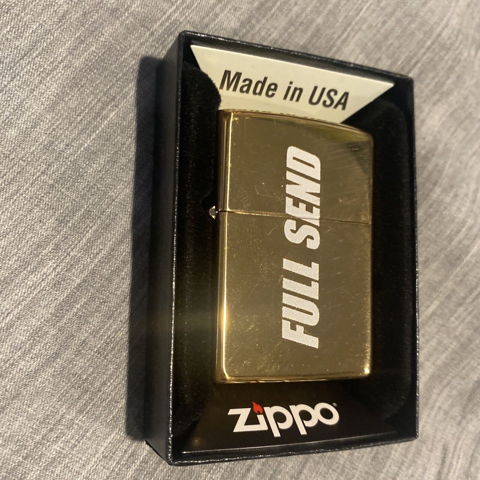 Nelk Full Send Nelkboys Zippo Lighter Gold [Never Used]