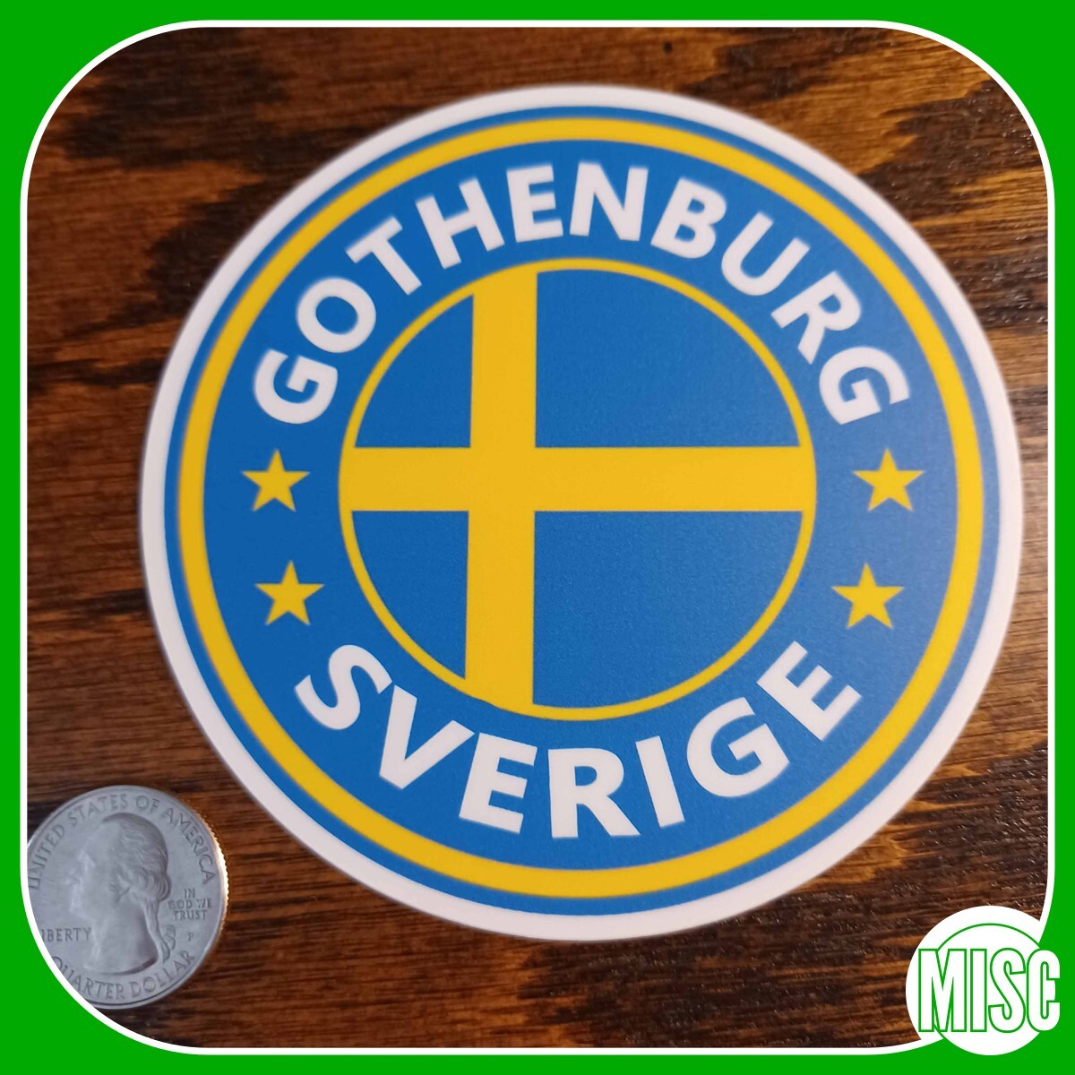 (Volvo) GOTHENBURG SVERIGE matte finish die-cut vinyl sticker