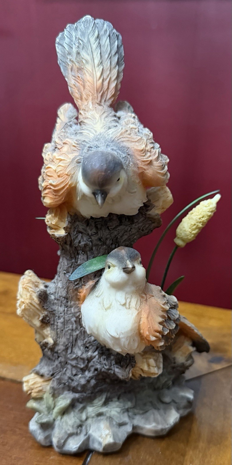 Vintage Ethan Allen Resin Mother & Baby Bird Figurine (Model 06/3232