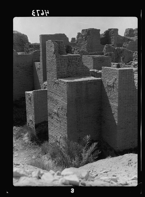 Photo:Babylon Iraq 1932 Ishtar Gate Ruins Extinct City Brick Walls