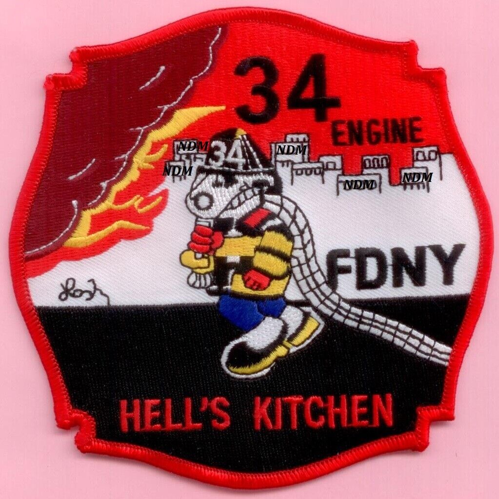 New York City Fire Dept Engine 34 Patch Snoopy
