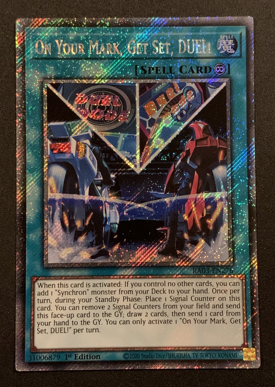 On Your Mark, Get Set, DUEL - RA03-EN276 - Platimun Secret Rare - 1st - YuGiOh