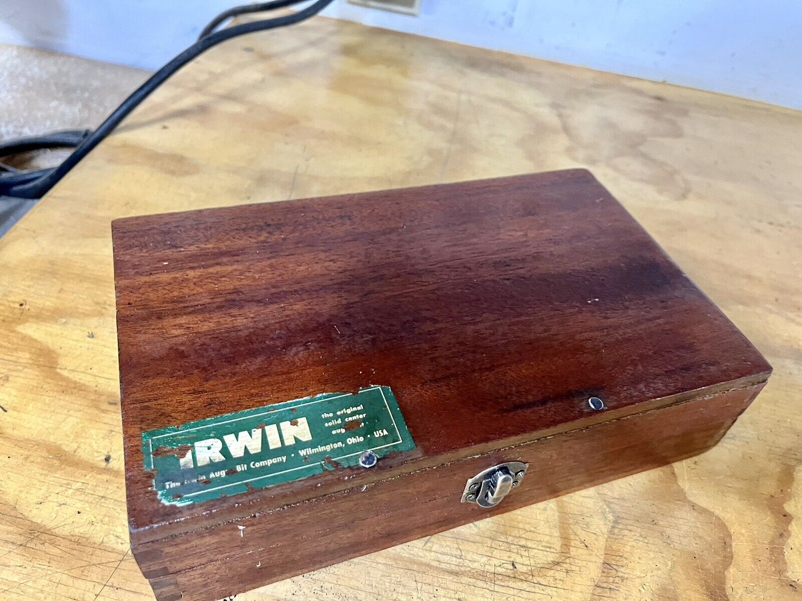 Vintage Irwin 13pc Complete Set, Mahogany Box Auger Hand Drill Brace Bits, Fine