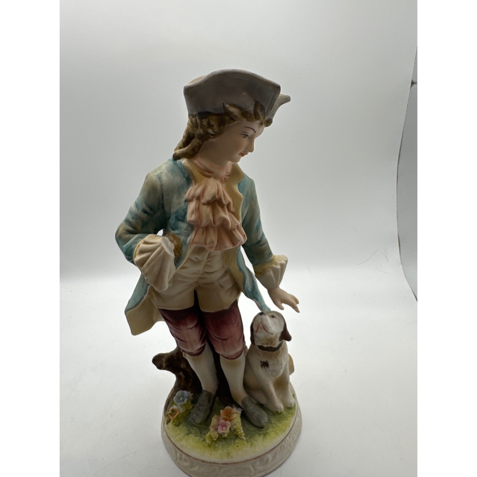Classic Gallery Boy with Dog Porcelain Figurine C6839