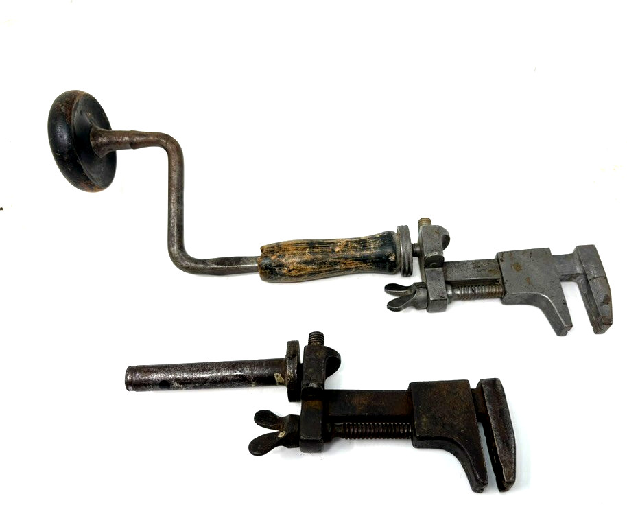 Antique 1894 Lowentraut Johnston Combination Tool Spanner Wrench Vise Brace Etc