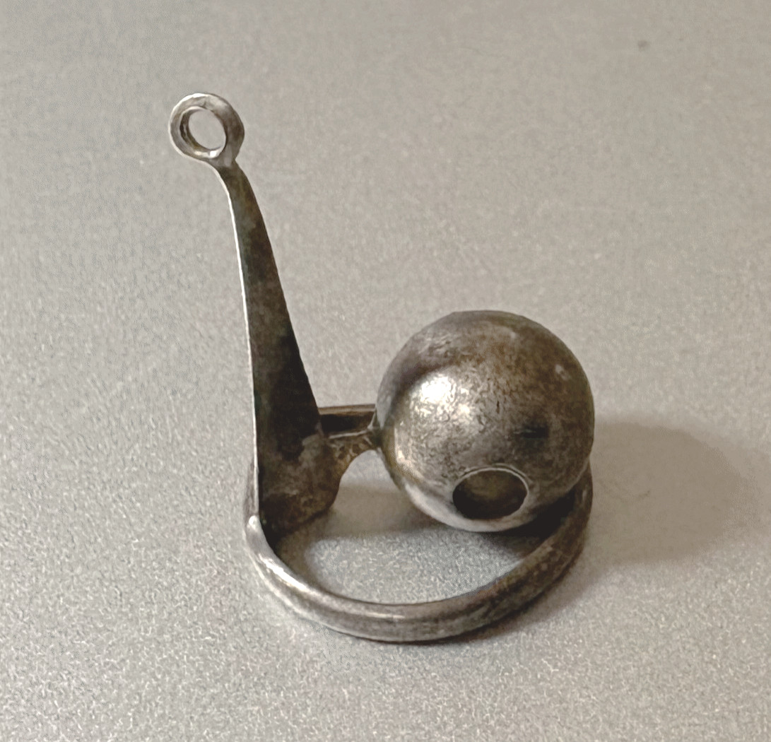 Rare 1939 Worlds Fair Trylon/Perisphere Charm: Sterling Stanhope; w/Clear Image
