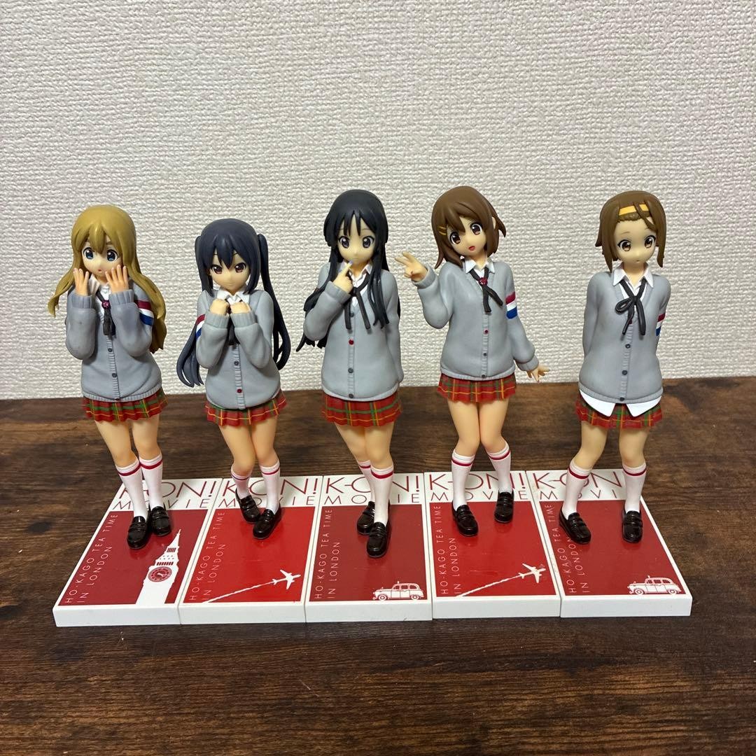 K-On Figure Set of 5 Collectible Anime Figures Authentic Japan Slight Wear