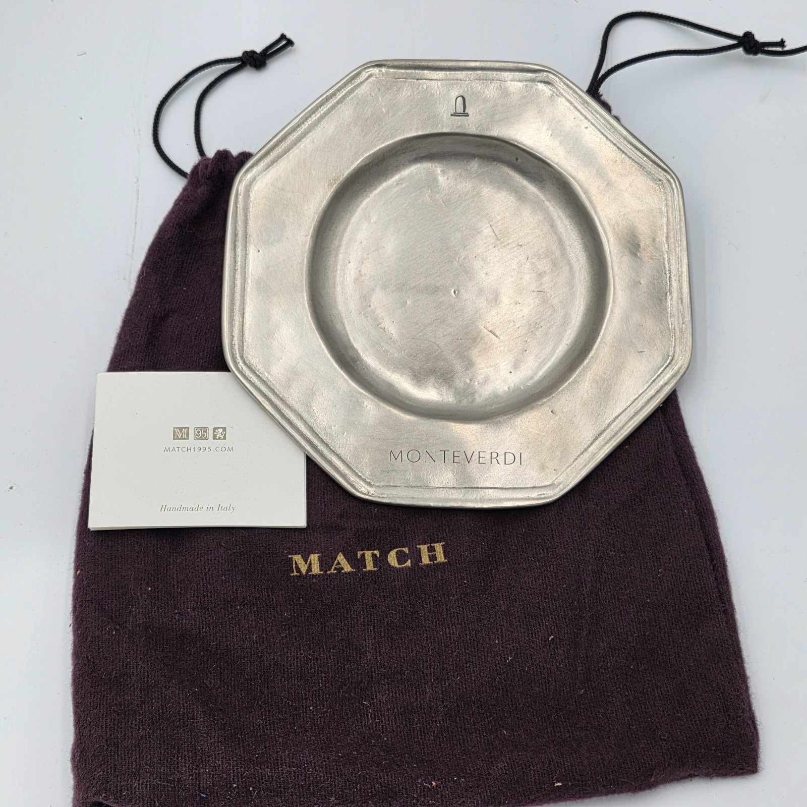 MATCH ITALY PEWTER 6.5”  Octagon Dish