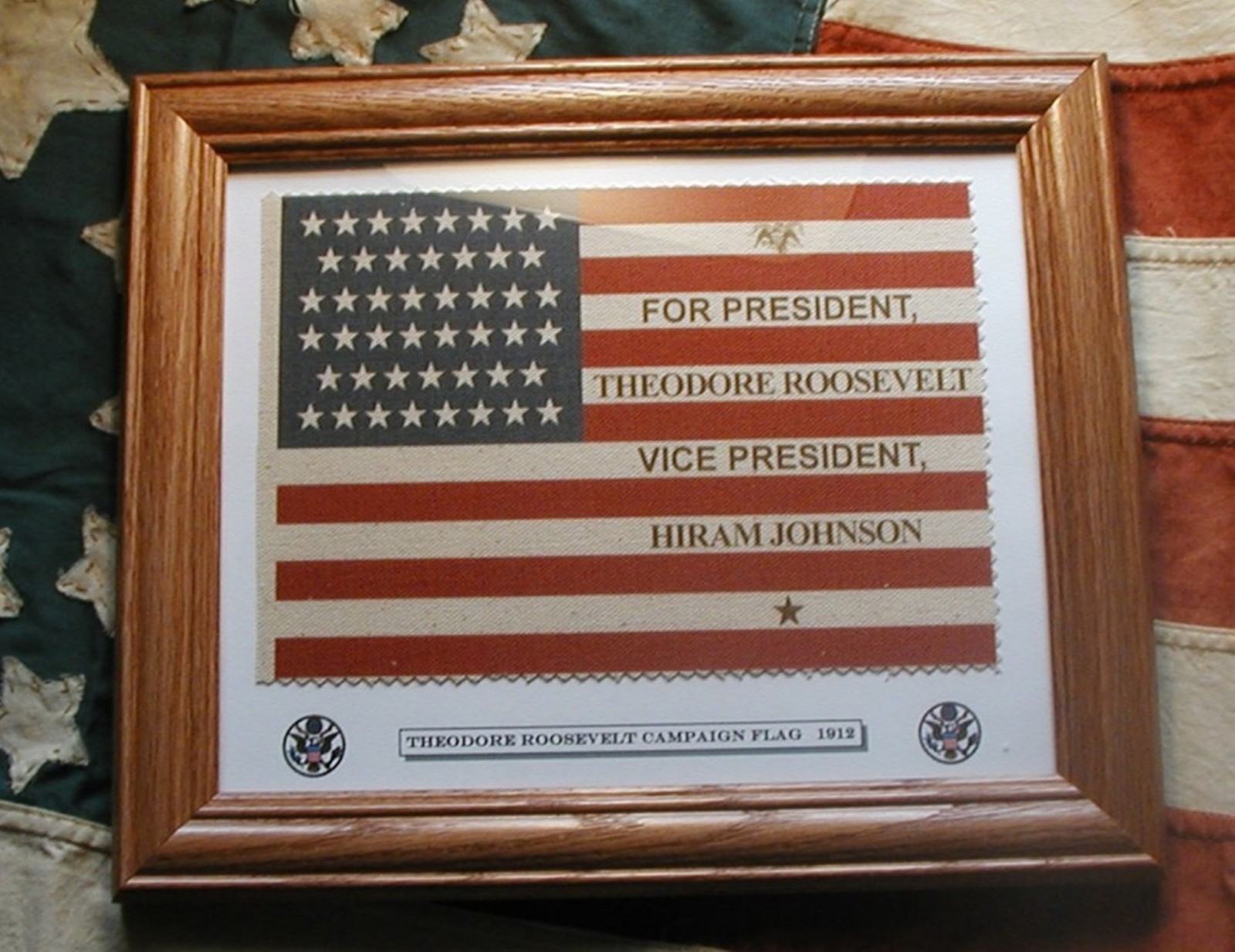 46 star Flag. President Theodore Teddy TR Roosevelt Campaign Flag 1912
