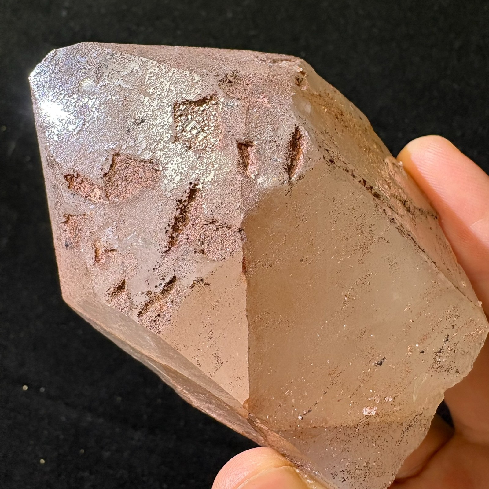 Natural Etched Quartz Point Specimen Heal Himalayan Crystal Raw Mineral Reiki