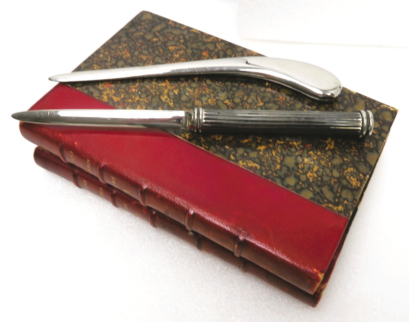 Letter Openers (2) Solid Metal Chrome Vintage Nice Gently Used