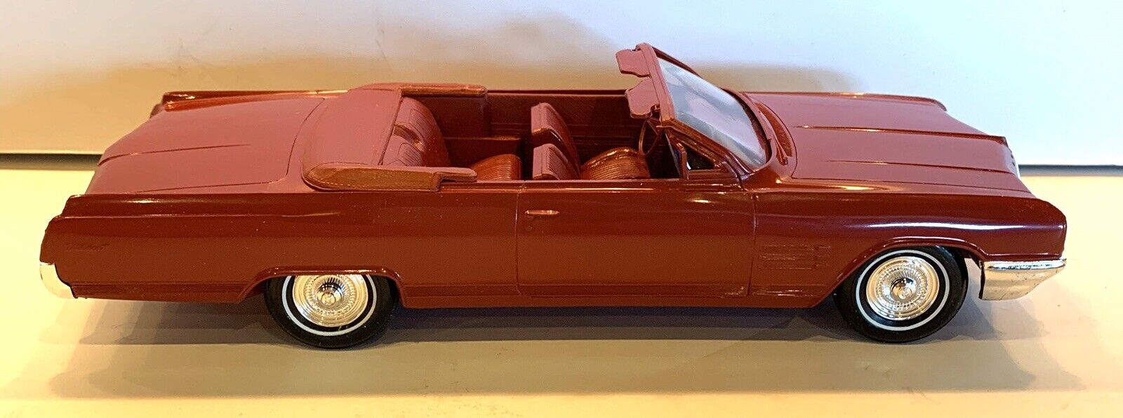 Vintage Dealer Promo Model 1964 Buick Wildcat Convertable, Granada Red, In Box