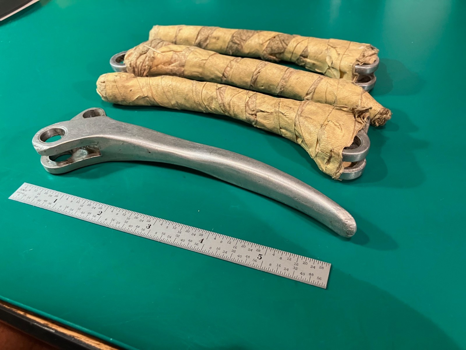 Vintage 1970s Hand-Cast Aluminum Motorcycle Levers Lot 1971 Sportster Garage Art