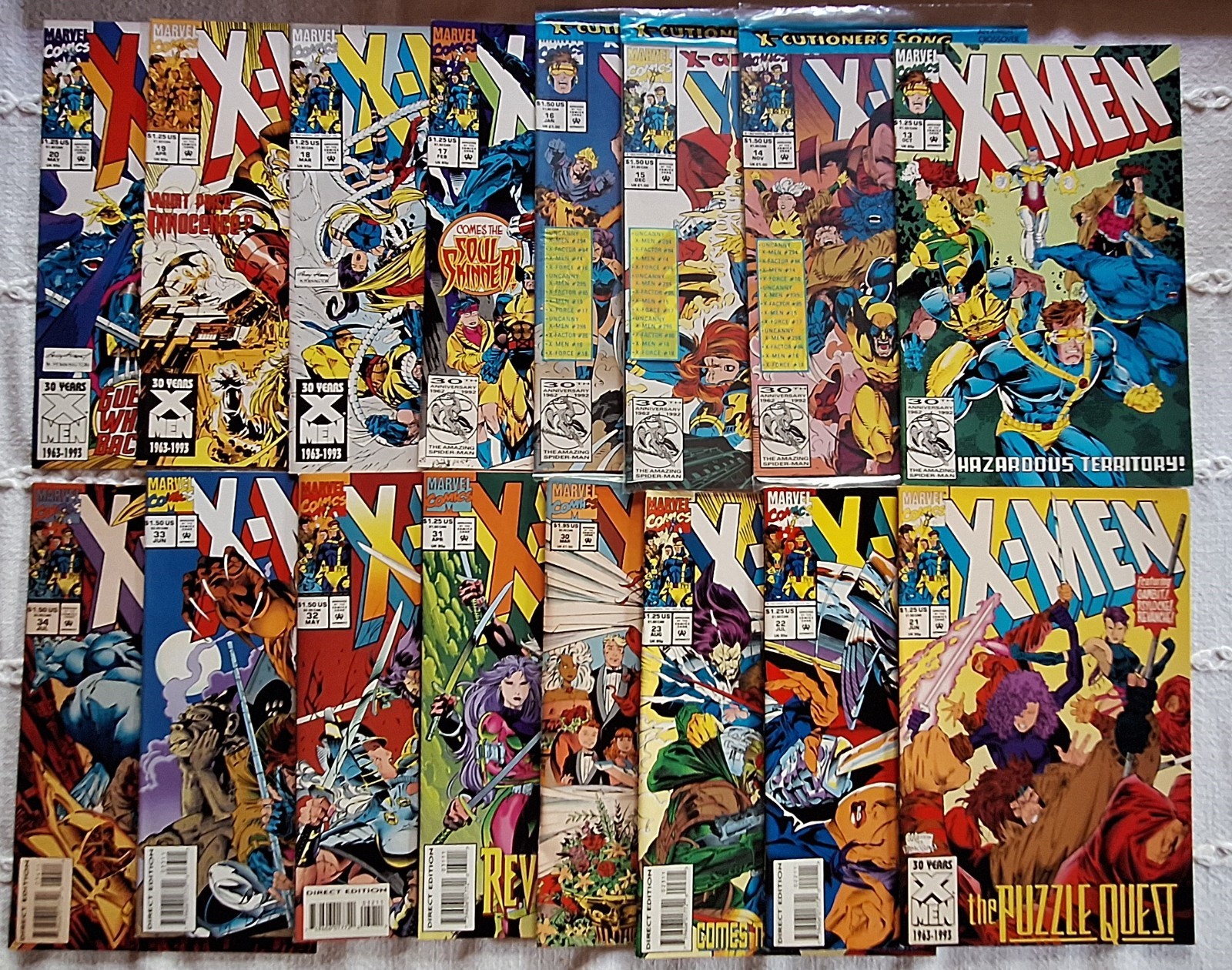 Marvel-X-Men 1991 #13-23,30-34 -16 issues-Wedding-X-Cutioner's Song