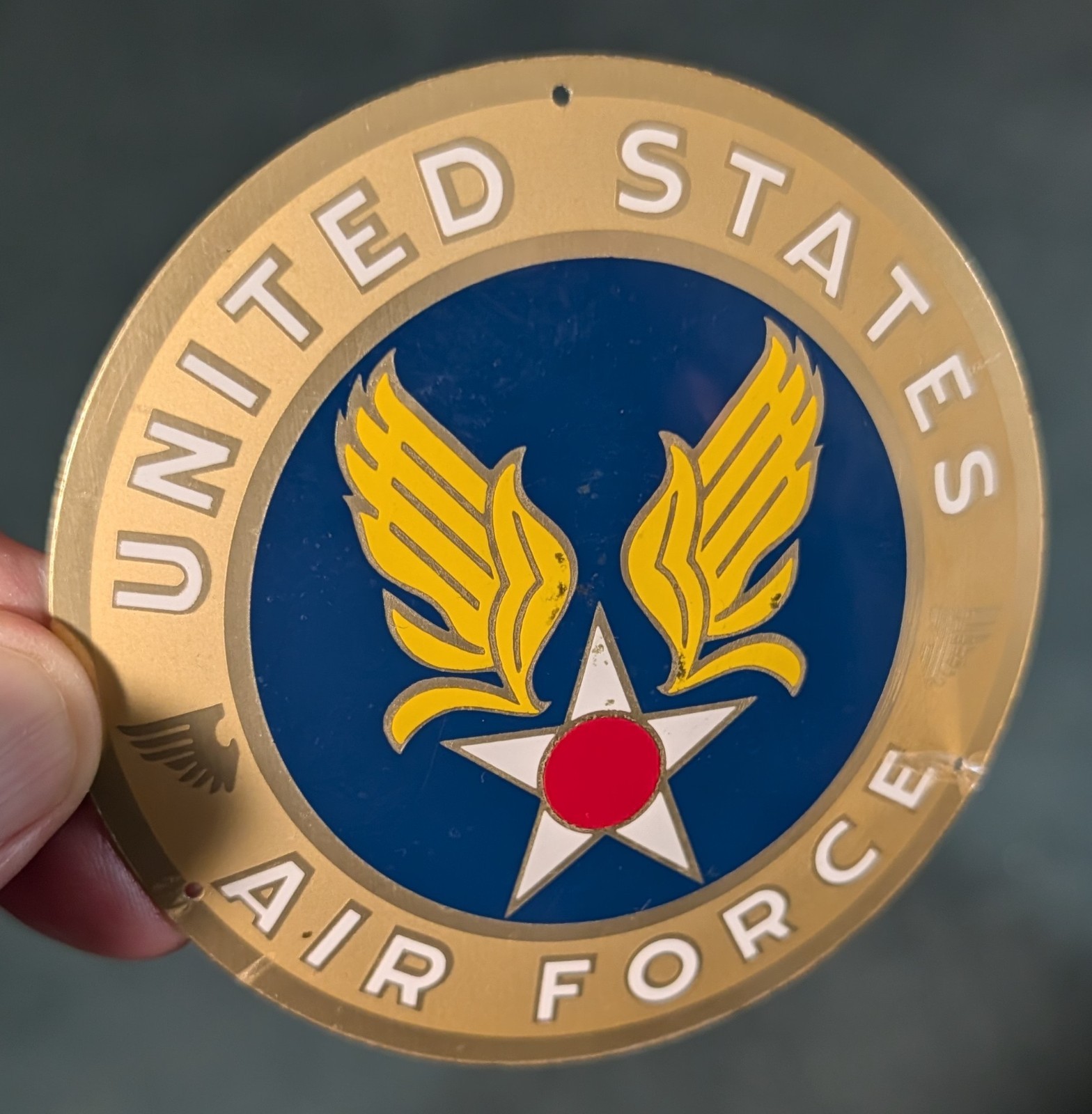 1940\'s UNMOUNTED Deadstock WWII US AIR FORCE Insignia Equipment BRASS PLAQUE