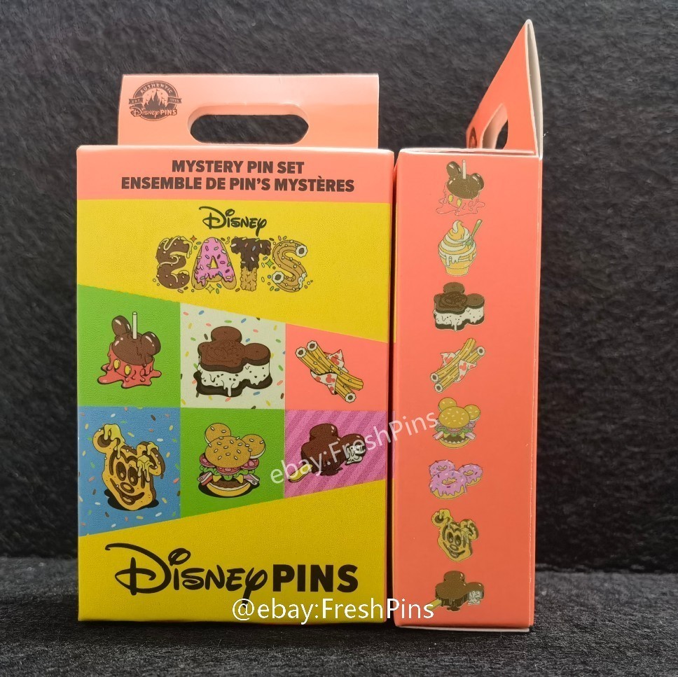 Authentic Disney Eats Snacks Food Mystery Pin Hong Kong Disneyland -1 box Authentic Disney Eats Snacks Food Mystery Pin Hong Kong Disneyland -1 box
