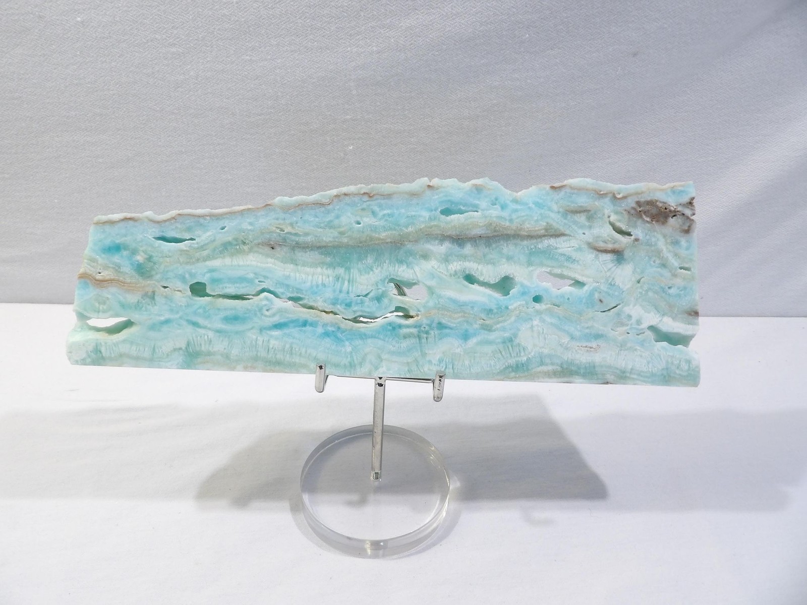 Hemimorphite Crystal Slice Raw Blue Hemimorphite Slab Mineral Specimen 9.25\