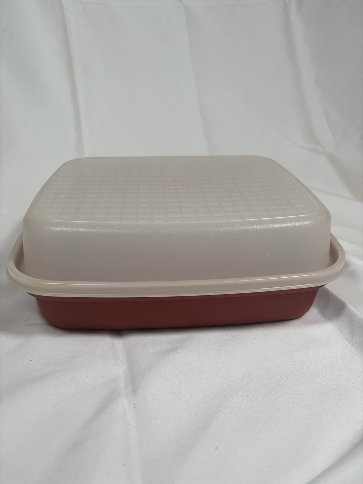 Vintage Tupperware Large Meat Marinade Container 2 Piece Paprika #1294-5 w/Lid 