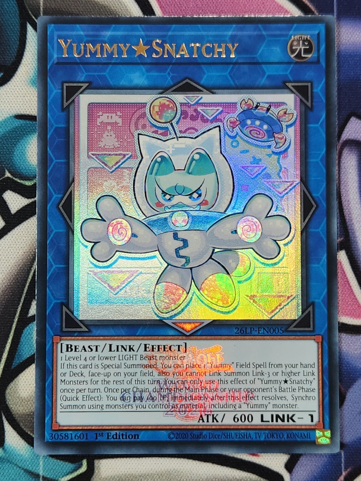 YUGIOH 26LP-EN005 Yummy ☆ Snatchy Ultra Rare STAMPED EMBLAZONED 1ST EDITION 